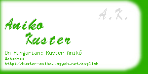aniko kuster business card